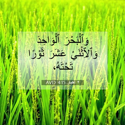Picture 07 - ٢ أخبار 4:15 AVD - وَٱلْبَحْرَ ٱلْوَاحِدَ - Bible Verse Picture