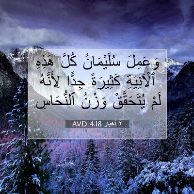 Picture 07 - ٢ أخبار 4:18 AVD - وَعَمِلَ سُلَيْمَانُ - Bible Verse Picture