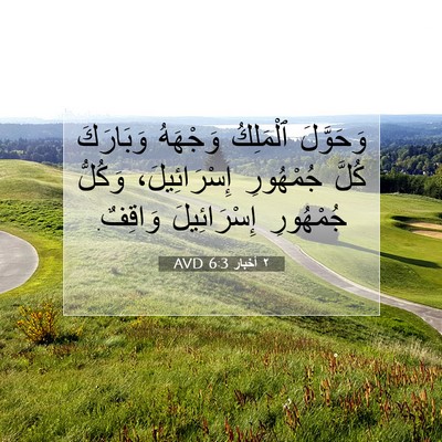 Picture 07 - ٢ أخبار 6:3 AVD - وَحَوَّلَ ٱلْمَلِكُ - Bible Verse Picture