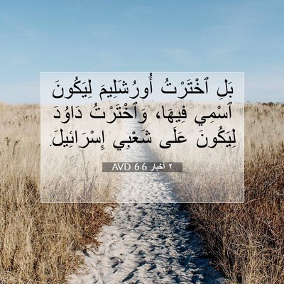 Picture 07 - ٢ أخبار 6:6 AVD - بَلِ ٱخْتَرْتُ - Bible Verse Picture
