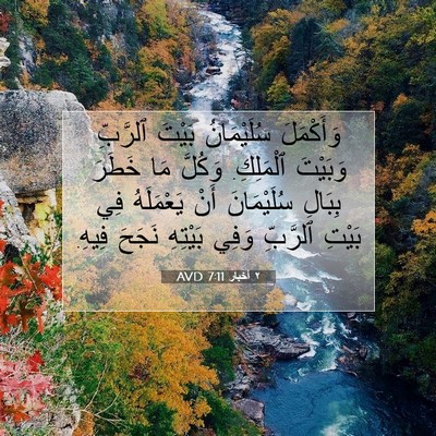 Picture 07 - ٢ أخبار 7:11 AVD - وَأَكْمَلَ سُلَيْمَانُ - Bible Verse Picture