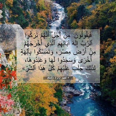 Picture 07 - ٢ أخبار 7:22 AVD - فَيَقُولُونَ: مِنْ أَجْلِ - Bible Verse Picture