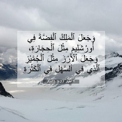 Picture 07 - ٢ أخبار 9:27 AVD - وَجَعَلَ ٱلْمَلِكُ - Bible Verse Picture