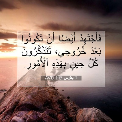 Picture 07 - ٢ بطرس 1:15 AVD - فَأَجْتَهِدُ أَيْضًا أَنْ - Bible Verse Picture