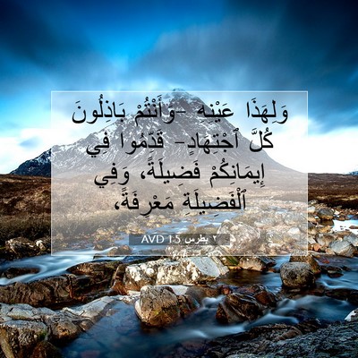 Picture 07 - ٢ بطرس 1:5 AVD - وَلِهَذَا عَيْنِهِ - Bible Verse Picture