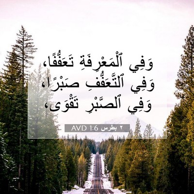Picture 07 - ٢ بطرس 1:6 AVD - وَفِي ٱلْمَعْرِفَةِ - Bible Verse Picture