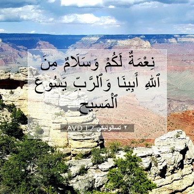 Picture 07 - ٢ تسالونيكي 1:2 AVD - نِعْمَةٌ لَكُمْ وَسَلَامٌ - Bible Verse Picture