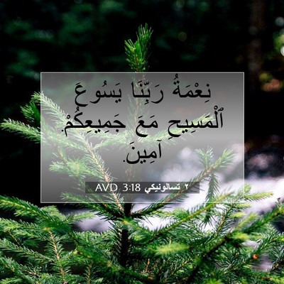 Picture 07 - ٢ تسالونيكي 3:18 AVD - نِعْمَةُ رَبِّنَا يَسُوعَ - Bible Verse Picture