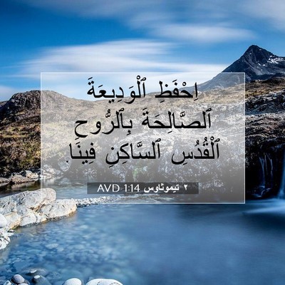 Picture 07 - ٢ تيموثاوس 1:14 AVD - اِحْفَظِ ٱلْوَدِيعَةَ - Bible Verse Picture