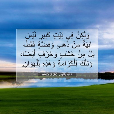 Picture 07 - ٢ تيموثاوس 2:20 AVD - وَلَكِنْ فِي بَيْتٍ - Bible Verse Picture