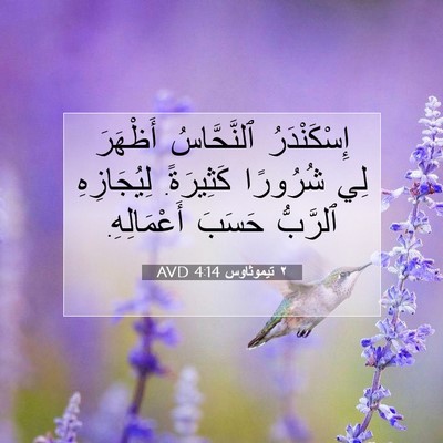 Picture 07 - ٢ تيموثاوس 4:14 AVD - إِسْكَنْدَرُ ٱلنَّحَّاسُ - Bible Verse Picture