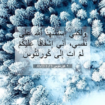 Picture 07 - ٢ كورنثوس 1:23 AVD - وَلَكِنِّي أَسْتَشْهِدُ - Bible Verse Picture