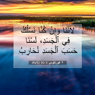 Picture 07 - ٢ كورنثوس 10:3 AVD - لِأَنَّنَا وَإِنْ كُنَّا - Bible Verse Picture