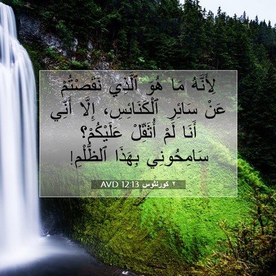 Picture 07 - ٢ كورنثوس 12:13 AVD - لِأَنَّهُ مَا هُوَ ٱلَّذِي - Bible Verse Picture