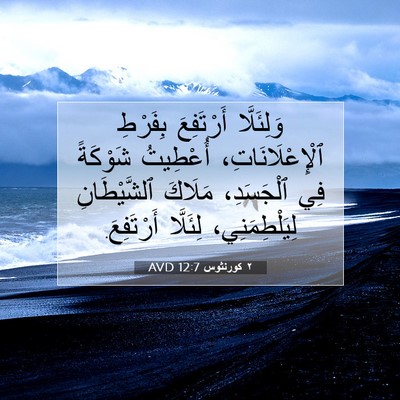 Picture 07 - ٢ كورنثوس 12:7 AVD - وَلِئَلَّا أَرْتَفِعَ - Bible Verse Picture