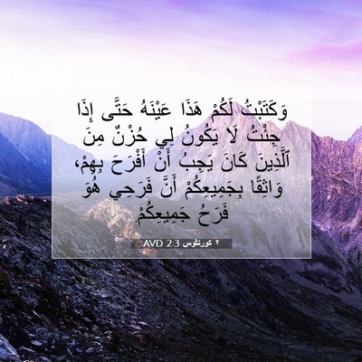 Picture 07 - ٢ كورنثوس 2:3 AVD - وَكَتَبْتُ لَكُمْ هَذَا - Bible Verse Picture