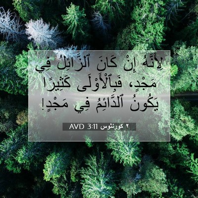 Picture 07 - ٢ كورنثوس 3:11 AVD - لِأَنَّهُ إِنْ كَانَ - Bible Verse Picture