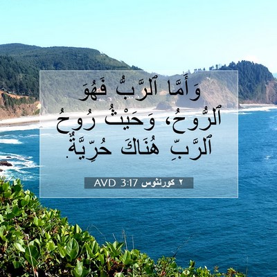Picture 07 - ٢ كورنثوس 3:17 AVD - وَأَمَّا ٱلرَّبُّ فَهُوَ - Bible Verse Picture
