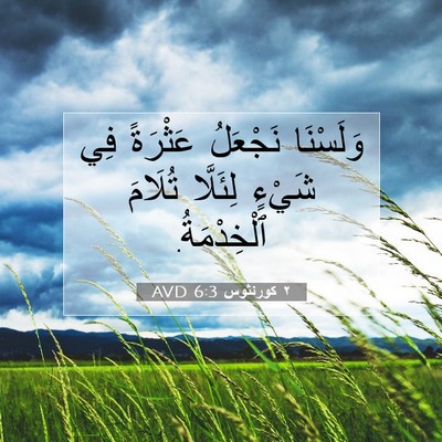 Picture 07 - ٢ كورنثوس 6:3 AVD - وَلَسْنَا نَجْعَلُ - Bible Verse Picture