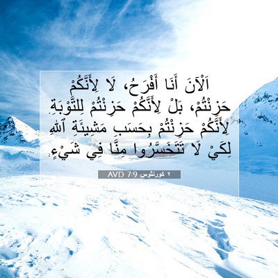 Picture 07 - ٢ كورنثوس 7:9 AVD - اَلْآنَ أَنَا أَفْرَحُ، - Bible Verse Picture