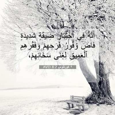 Picture 07 - ٢ كورنثوس 8:2 AVD - أَنَّهُ فِي ٱخْتِبَارِ - Bible Verse Picture