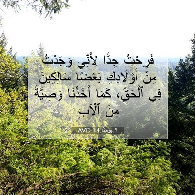 Picture 07 - ٢ يوحنَّا 1:4 AVD - فَرِحْتُ جِدًّا لِأَنِّي - Bible Verse Picture