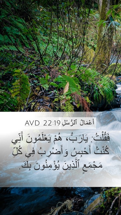 أَعْمَالُ ٱلرُّسُلِ 22:19 AVD Bible Verse Image