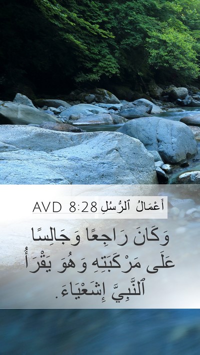 أَعْمَالُ ٱلرُّسُلِ 8:28 AVD Mobile Phone Wallpaper - وَكَانَ رَاجِعًا - Mobile Bible Verse Wallpaper