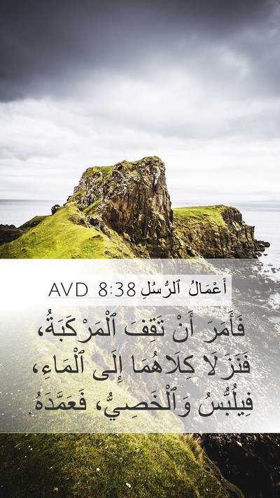 أَعْمَالُ ٱلرُّسُلِ 8:38 AVD Mobile Phone Wallpaper - فَأَمَرَ أَنْ تَقِفَ - Mobile Bible Verse Wallpaper