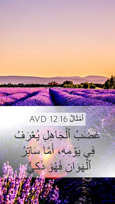 أَمْثَالٌ 12:16 AVD Bible Verse Image