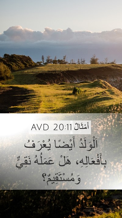 أَمْثَالٌ 20:11 AVD Bible Verse Image