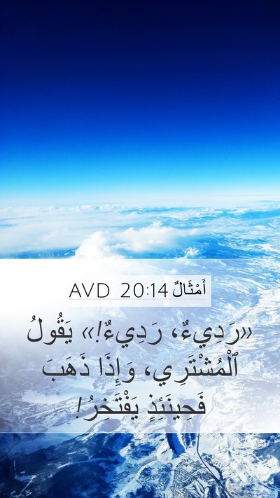 أَمْثَالٌ 20:14 AVD Bible Verse Image