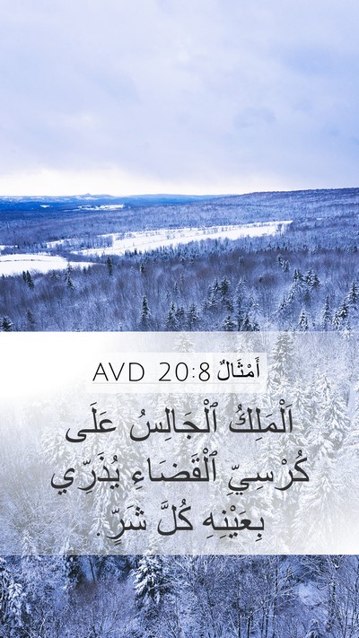 أَمْثَالٌ 20:8 AVD Bible Verse Image