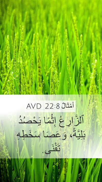 أَمْثَالٌ 22:8 AVD Bible Verse Image