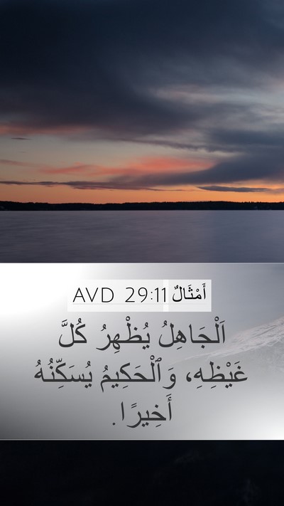 أَمْثَالٌ 29:11 AVD Bible Verse Image