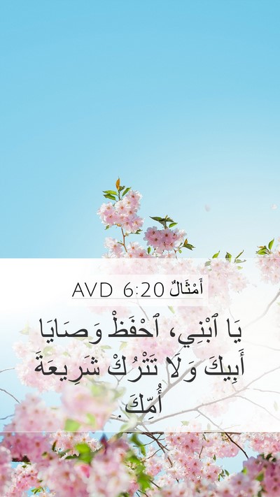 أَمْثَالٌ 6:20 AVD Bible Verse Image