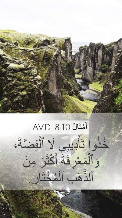أَمْثَالٌ 8:10 AVD Bible Verse Image