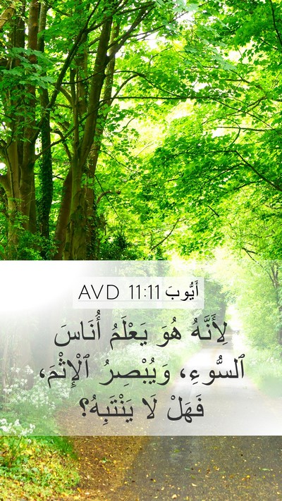 أَيُّوبَ 11:11 AVD Bible Verse Image