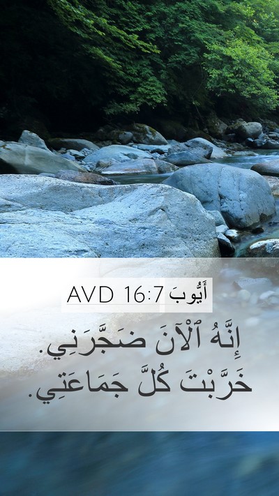 أَيُّوبَ 16:7 AVD Mobile Phone Wallpaper - إِنَّهُ ٱلْآنَ ضَجَّرَنِي. - Mobile Bible Verse Wallpaper