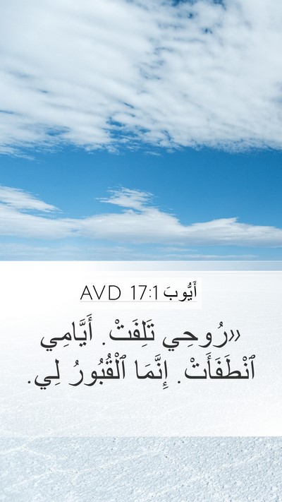 أَيُّوبَ 17:1 AVD Mobile Phone Wallpaper - «رُوحِي تَلِفَتْ. - Mobile Bible Verse Wallpaper