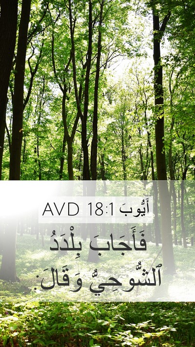 أَيُّوبَ 18:1 AVD Mobile Phone Wallpaper - فَأَجَابَ بِلْدَدُ - Mobile Bible Verse Wallpaper