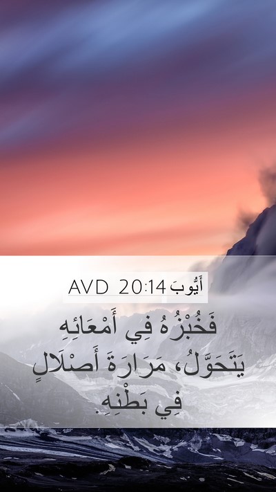 أَيُّوبَ 20:14 AVD Bible Verse Image