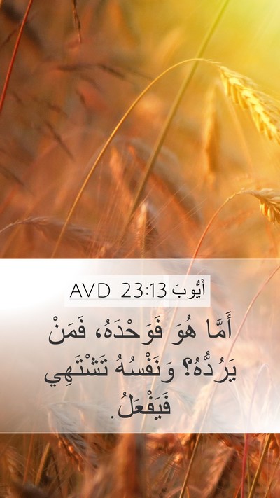 أَيُّوبَ 23:13 AVD Bible Verse Image