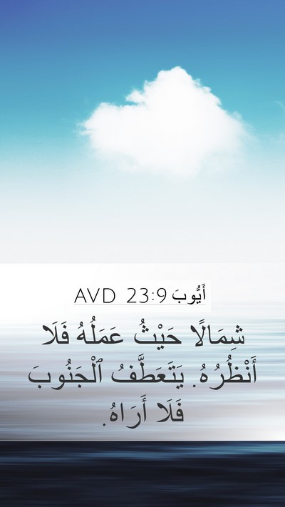 أَيُّوبَ 23:9 AVD Bible Verse Image
