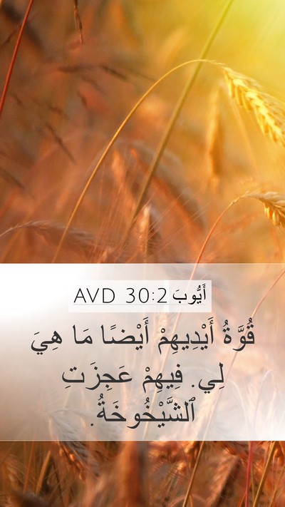 أَيُّوبَ 30:2 AVD Mobile Phone Wallpaper - قُوَّةُ أَيْدِيهِمْ - Mobile Bible Verse Wallpaper