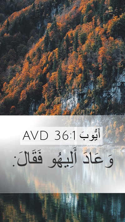 أَيُّوبَ 36:1 AVD Mobile Phone Wallpaper - وَعَادَ أَلِيهُو - Mobile Bible Verse Wallpaper