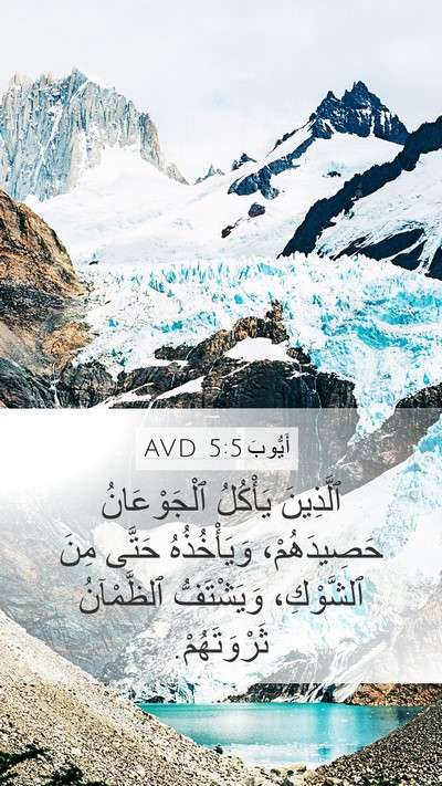 أَيُّوبَ 5:5 AVD Bible Verse Image