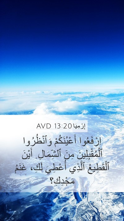 إِرْمِيَا 13:20 AVD Bible Verse Image