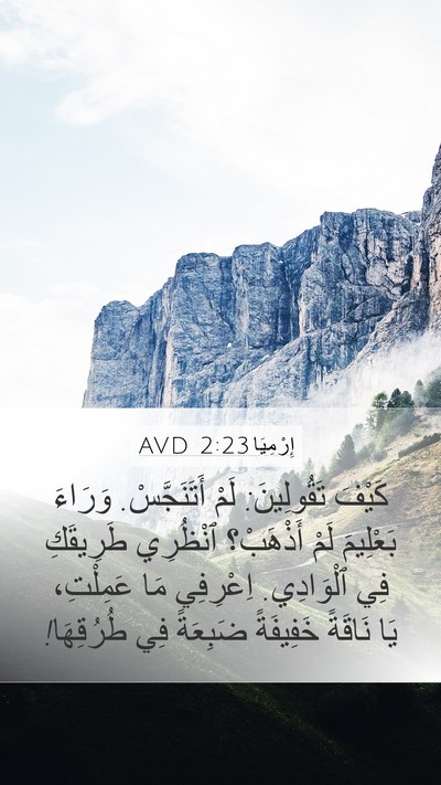 إِرْمِيَا 2:23 AVD Bible Verse Image