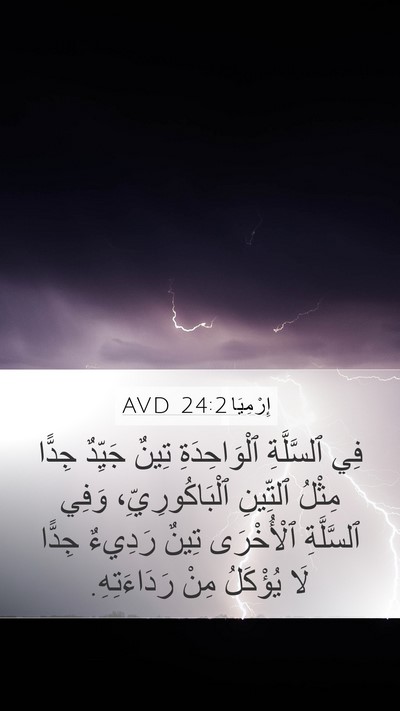 إِرْمِيَا 24:2 AVD Mobile Phone Wallpaper - فِي ٱلسَّلَّةِ - Mobile Bible Verse Wallpaper